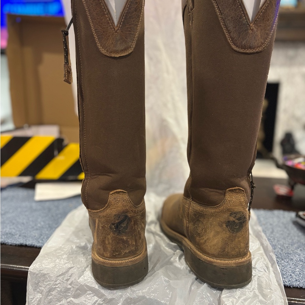 Brown Leather Justin’s Snake resistant Men's Boots - Picture 4 of 12
